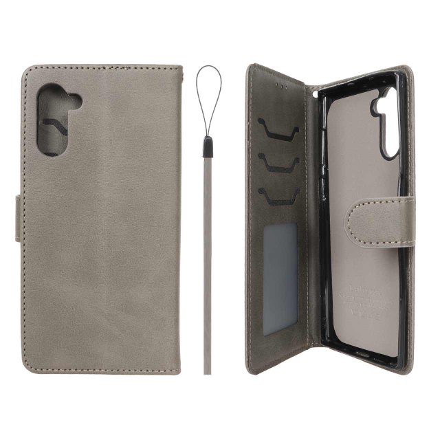 کیف موبایل مگنتی درجه یک داخل خز MNC Plus مدل Samsung Galaxy Note 10 - خاکستری