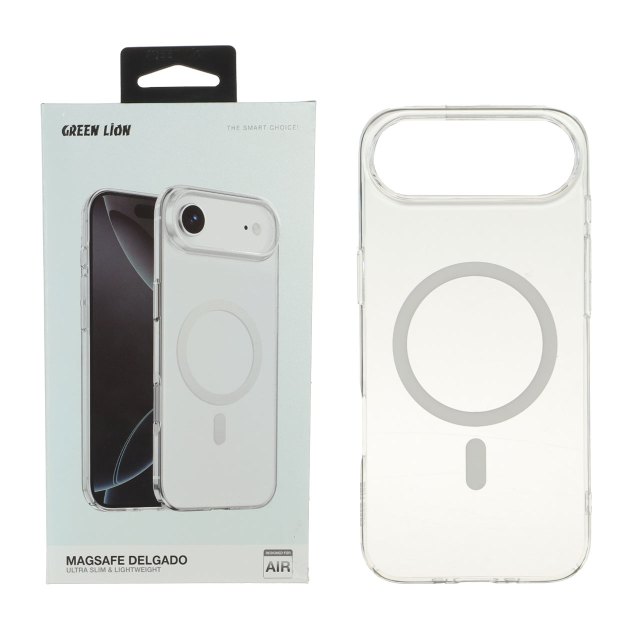 قاب اورجینال شفاف Green Lion Magsafe Delgado مدل Apple iPhone 17 Air (پک دار)