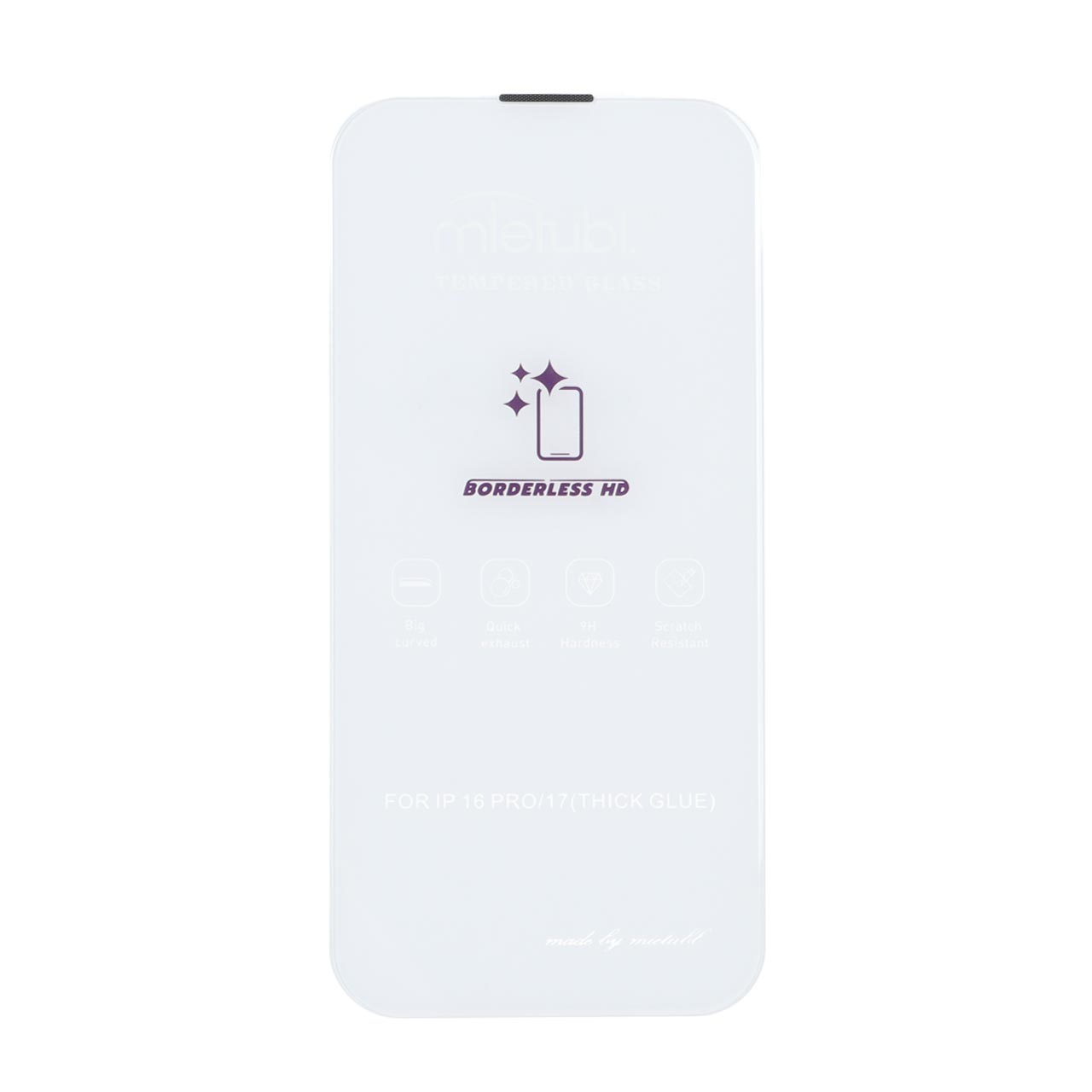 محافظ صفحه نمایش شیشه ای Mietubl 3D Large Arc مدل Apple iPhone 17 / iPhone 16 Pro بدون حاشیه - NTC