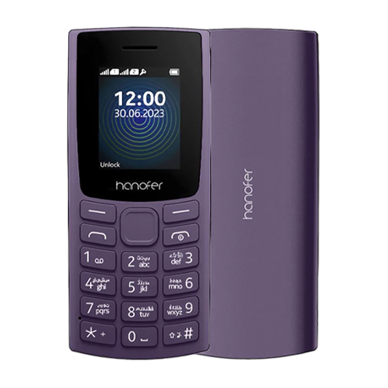 گوشی موبایل Hanofer مدل 105 2023 ظرفیت 32 مگابایت - بنفش (سه ماه تعویض)