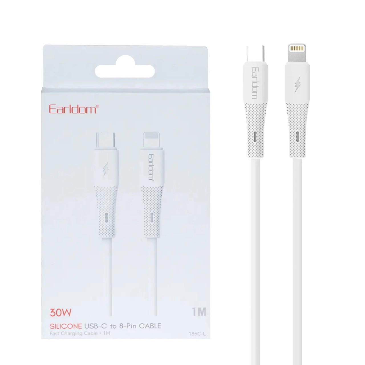 کابل شارژ PD و فست Earldom Type-C To Lightning مدل 185C-L 30W - سفید