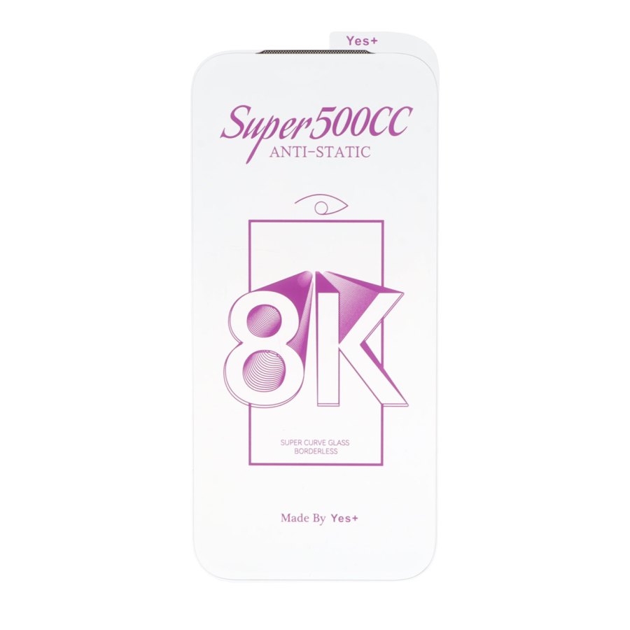 محافظ صفحه نمایش شیشه ای اورجینال بدون حاشیه Super 500CC 8K Yes Plus مدل Apple iPhone 17 Pro / iPhone 18 Pro - تصویر 1
