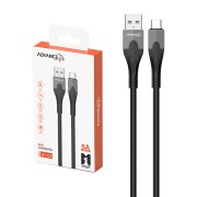 کابل شارژ فست Advance Media Type-C مدل A-C2 - مشکی (گارانتی یکساله ویستا حافظه) - تصویر 1