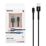 کابل شارژ آیفون NITU مدل NC341 - مشکی (گارانتی 12 ماه تعویض نیکان همراه) - تصویر 1