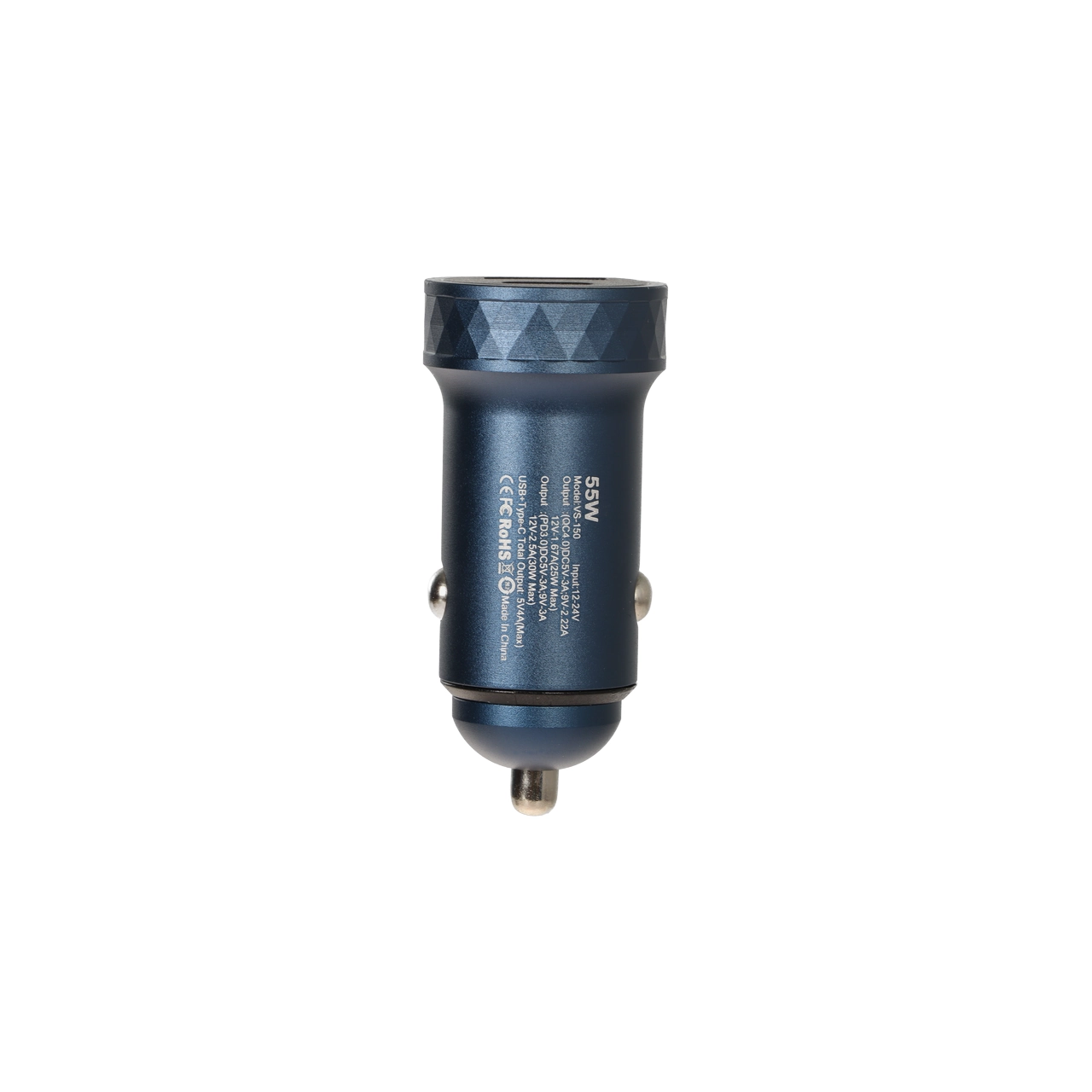 نمای دیگر شارژر فندکی PD و فست دو پورت V-Smart مدل VS-150 55W - سرمه ای - BSA