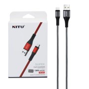 کابل شارژو دیتا فست کنفی اندروید NITU مدل NC121 - خاکستری (گارانتی 12 ماه تعویض نیکان همراه) - تصویر 1