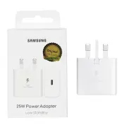 شارژر دیواری سه پین PD و فست تک پورت 25W Samsung مدل EP-T2510 Low Standby - سفید - MMS (گارانتی 6 ماهه YA) - تصویر 1