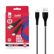 کابل شارژ کنفی فست 1.1 متری MNS Type-C مدل M015C - سفید مشکی - SMO - تصویر 1