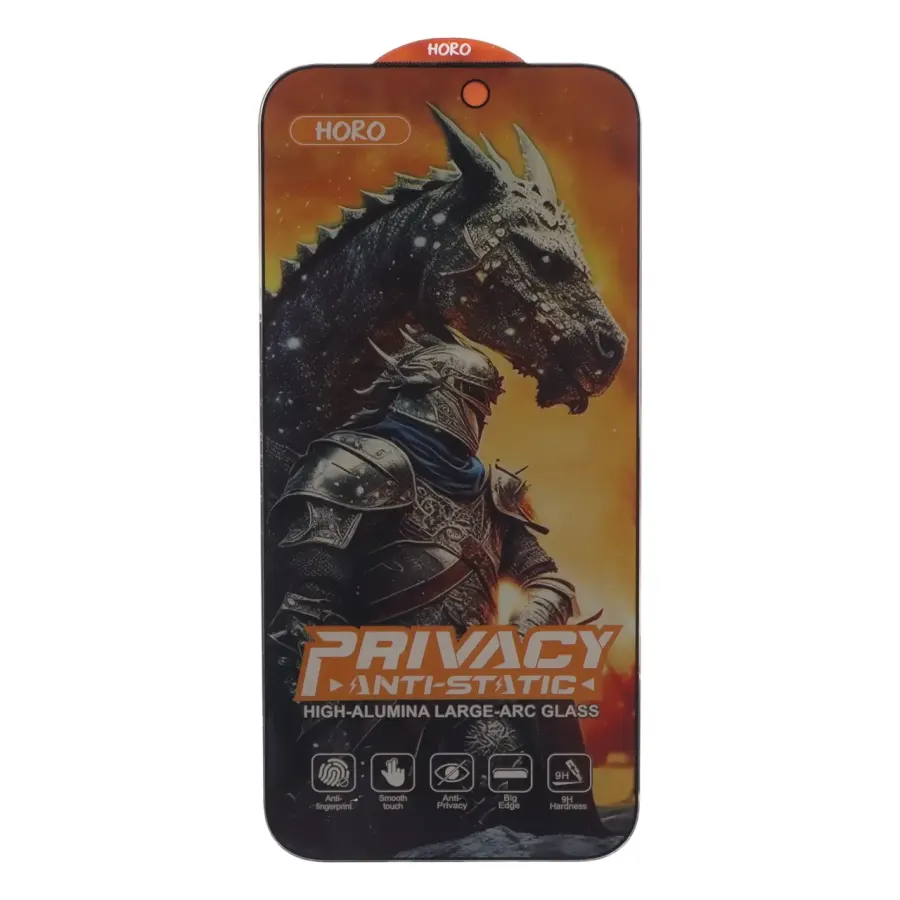 محافظ صفحه نمایش شیشه ای Full Cover Horo Anti Static Privacy مدل Apple iPhone 18 Pro Max - تصویر 1