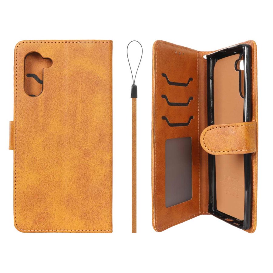 کیف موبایل مگنتی درجه یک داخل خز MNC Plus مدل Samsung Galaxy Note 10 - عسلی - تصویر 1