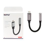 تبدیل Lightning به جک 3.5 میلی متری NITU مدل NX017 - نقره ای (گارانتی 18 ماه تعویض نیکان همراه) - تصویر 1