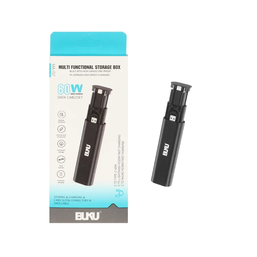 پک لوازم جانبی موبایل BUKU مدل MA-157 60W - مشکی - MMS (گارانتی شش ماهه YA) - تصویر 1