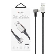 کابل شارژ فست آیفون yesido مدل CA39 - مشکی طلایی (گارانتی 18 ماه تعویض نیکان همراه) - تصویر 1