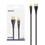 کابل شارژ فست NITU Type-C مدل NC321 - مشکی (گارانتی 18 ماه تعویض نیکان همراه) - تصویر 1