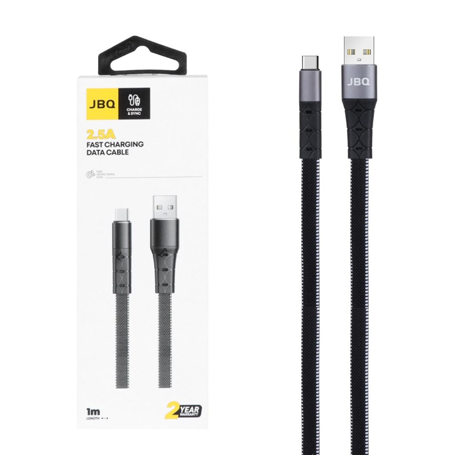 کابل شارژ فست JBQ Type-C مدل CA-620 - مشکی (گارانتی یکساله رصاصی) - تصویر 1