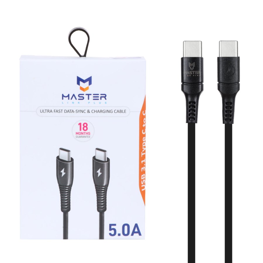کابل شارژ فست MASTER Type-C to Type-C مدل ETM 002 - مشکی - تصویر 1