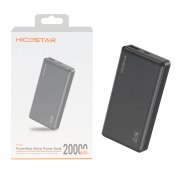 پاوربانک PD و فست شارژ Hicostar 22.5W 20000mAh مدل P225 - مشکی (یکساله HD سرویس) - تصویر 1