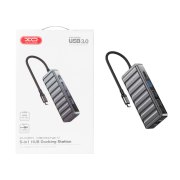 هاب 5 پورت XO Type-C مدل XO-HUB015 - مشکی - تصویر 1