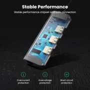 هاب 5 پورت UGREEN Type-C مدل CM252-60718 - خاکستری (گارانتی 18 ماهه آسان پیشرو) - تصویر 7