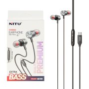 هندزفری باسیم Nitu Type-C مدل NE63 - مشکی (گارانتی 12 ماه تعویض نیکان همراه) - تصویر 1