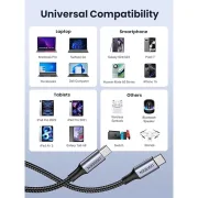 کابل شارژ PD و فست UGREEN Type-C To Type-C مدل 70427 100W - مشکی - تصویر 3