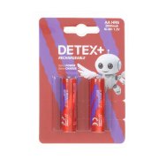 باتری قلم قابل شارژ Detex+ - AA با ظرفیت 2000mah (بسته 2 عددی) - تصویر 1
