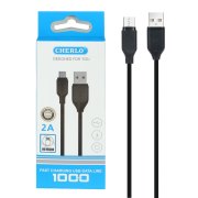 کابل شارژ اندروید CHERLO مدل CH-V801 - مشکی - SMO - تصویر 1