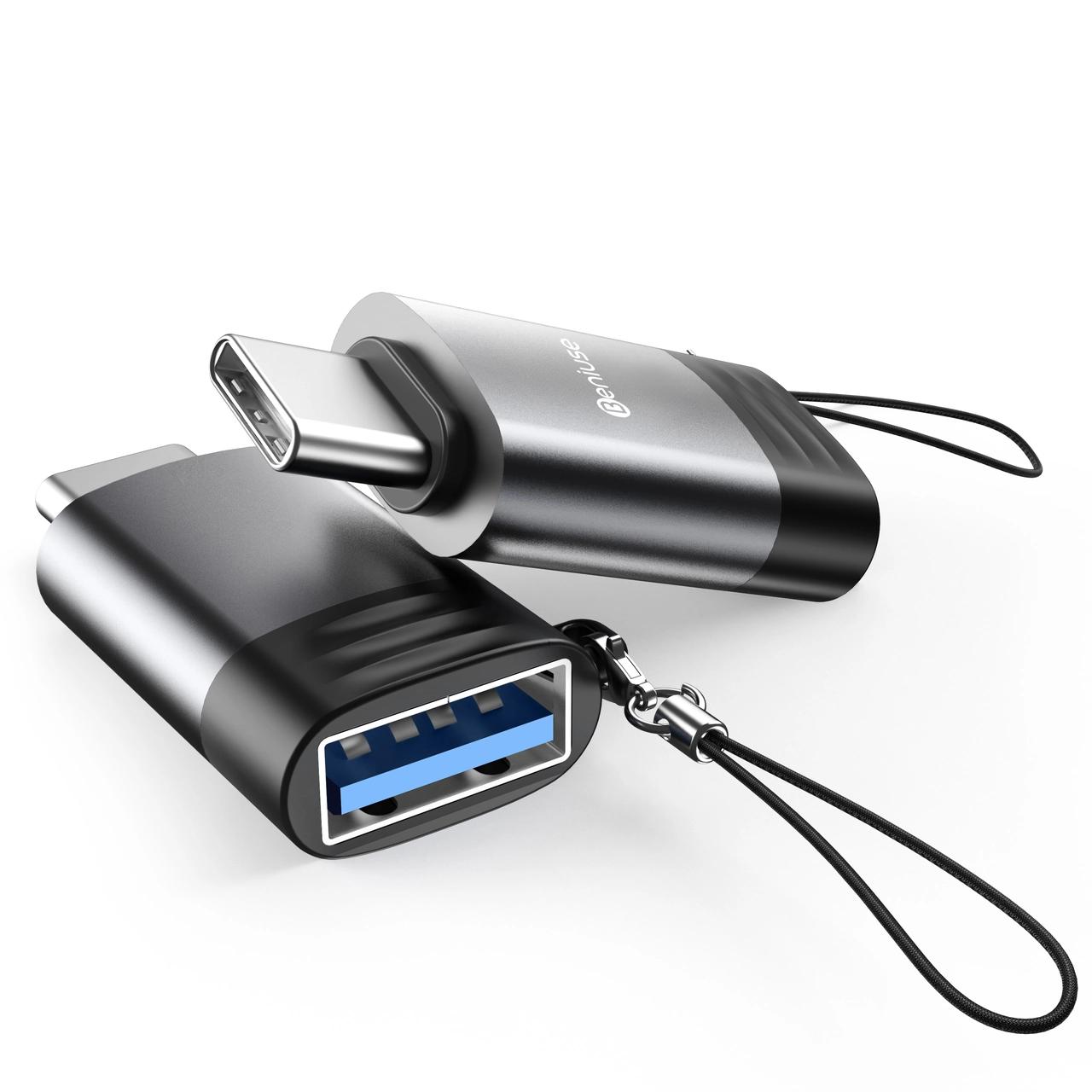 نمای دیگر تبدیل Beniuse OTG Type-C To USB مدل BE-TG02 - سبز