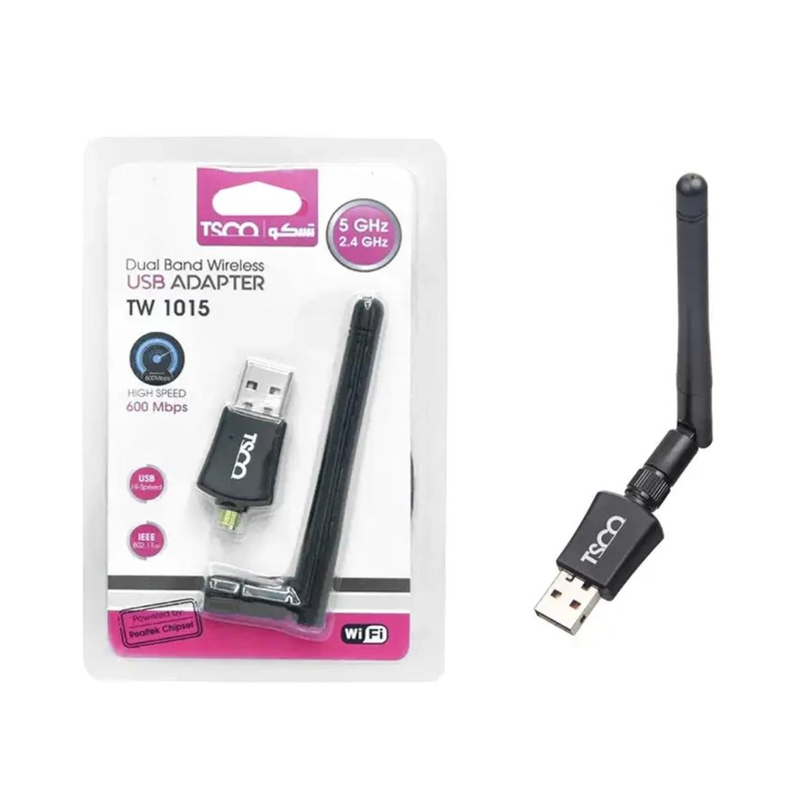 کارت شبکه TSCO مدل TW 1015 USB - مشکی - تصویر 1