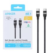 کابل شارژ PD و فست 0.9 متری ANKER Type-C To Type-C مدل A82E2611 240W - مشکی (گارانتی شش ماهه ایویز) - تصویر 1