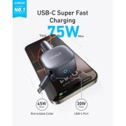 شارژر فندکی فست دو پورت Anker مدل A2738HA2 75W به همراه کابل متصل Type-C - خاکستری (گارانتی 18 ماهه شرکتی) - تصویر 6
