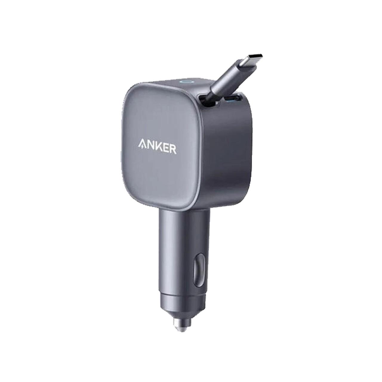 نمای دیگر شارژر فندکی فست دو پورت Anker مدل A2738HA2 75W به همراه کابل متصل Type-C - خاکستری (گارانتی 18 ماهه شرکتی)