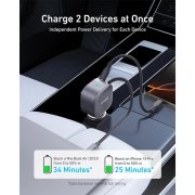 شارژر فندکی فست دو پورت Anker مدل A2738HA2 75W به همراه کابل متصل Type-C - خاکستری (گارانتی 18 ماهه شرکتی) - تصویر 4
