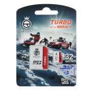 Queen tech Turbo microSDHC & adapter U3 Class 10 667X -100MB/s-32GB سفید قرمز - تصویر 1