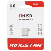 KingStar Fit KS230 USB2.0 Flash Memory-32GB (گارانتی متین) - نقره ای - تصویر 1