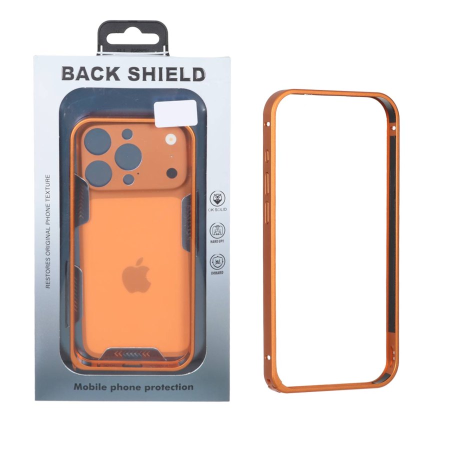کاور تبدیل پشت گوشی بامپردار Apple iPhone 16 Pro به Apple iPhone 17 Pro - نارنجی (پک دار) - تصویر 1