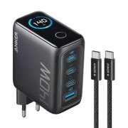 شارژر دیواری PD و فست چهار پورت Anker مدل B2697KZ1 140W به همراه کابل شارژ Type-C To Type-C - خاکستری تیره (گارانتی شش ماهه ایویز) - تصویر 3