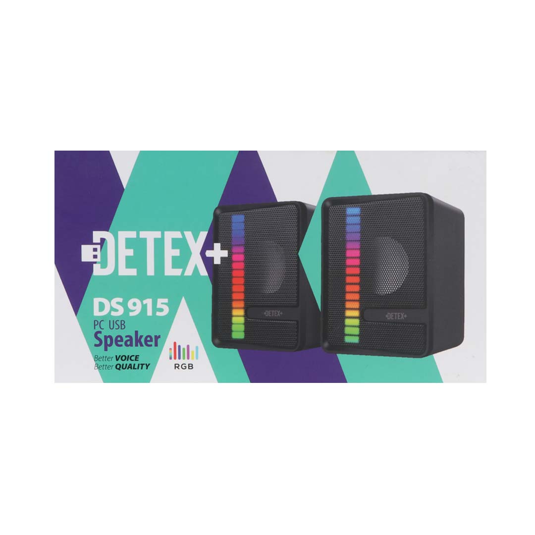نمای دیگر اسپیکر دوتکه رومیزی +DETEX مدل DS915 - مشکی