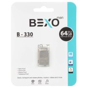 فلش مموری BEXO USB2.0 مدل B-330 ظرفیت 64GB - نقره ای (گارانتی داده پردازی آواتک) - تصویر 1