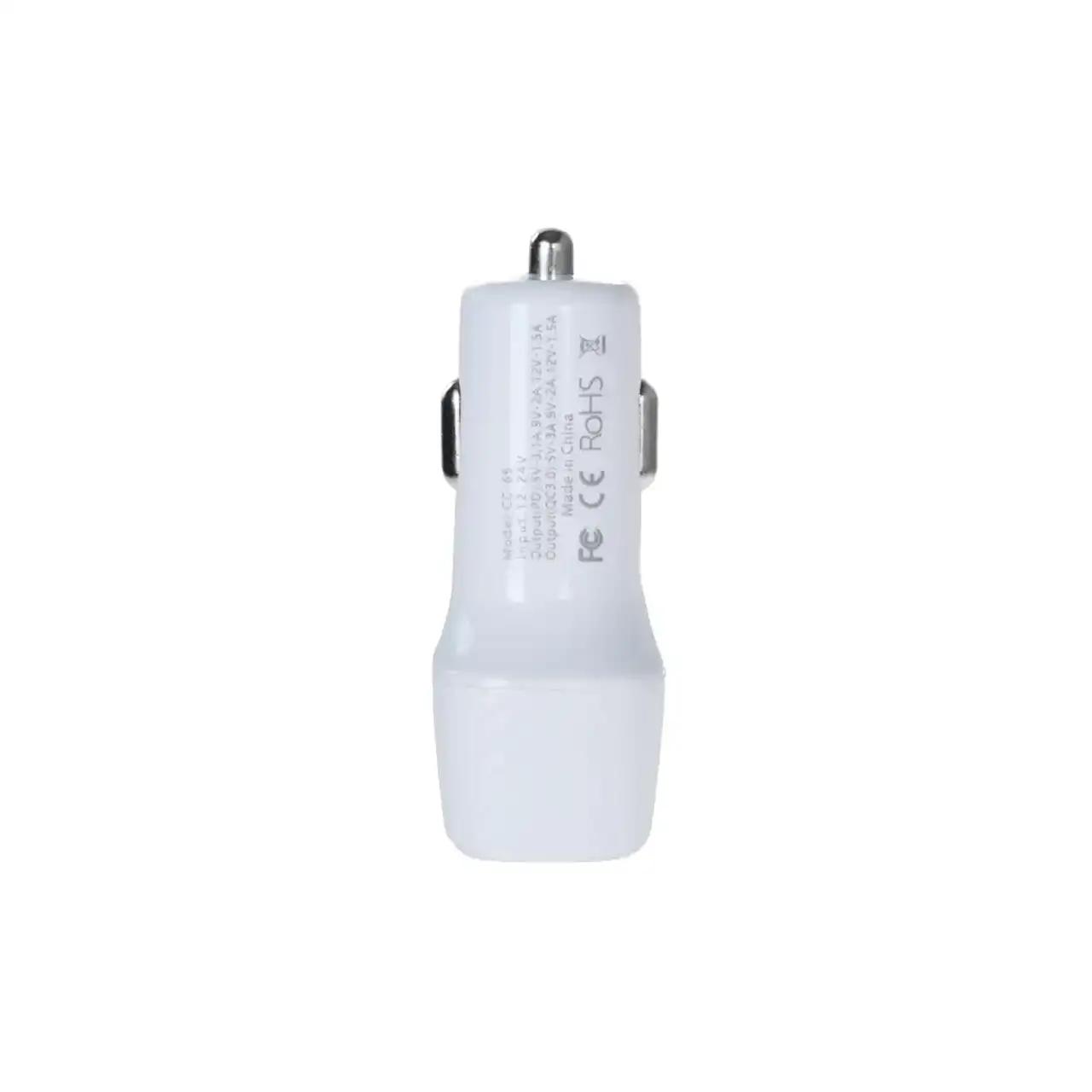 نمای دیگر شارژر فندکی PD و فست دو پورت مدل CC-82 45W -سفید - YSP