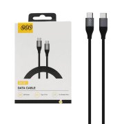 کابل شارژ 1.2 متری فست QCY Type-C To Type-C مدل DC21 60W - مشکی (گارانتی تعویض یکساله شرکتی) - تصویر 1