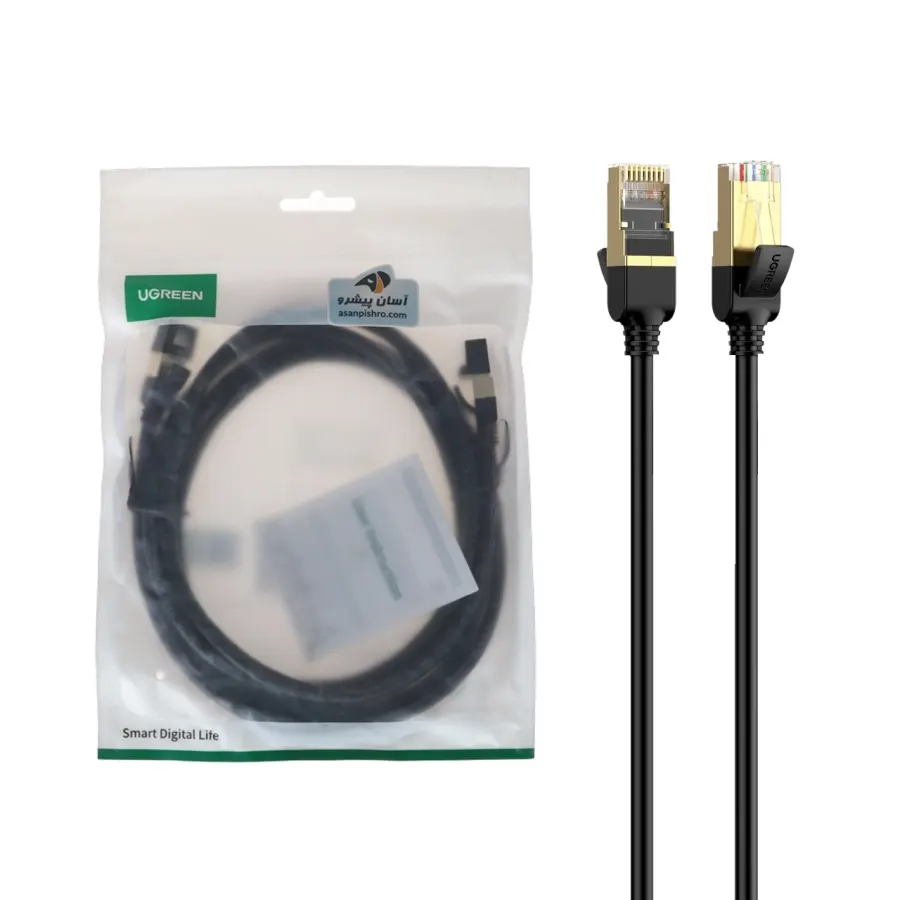 کابل شبکه دو متری UGREEN CAT7 مدل NW107-11269 - مشکی - تصویر 1