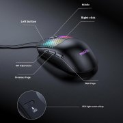 ماوس باسیم گیمینگ Yesido مدل KB32 - مشکی (گارانتی شش ماه تعویض نیکان همراه) - تصویر 4