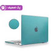 کاور "13 Green Lion MacBook Pro 2020 مدل Carbon Fiber Grain GNCFM13P20CYN - سبز - MN (پک ضعیف) - تصویر 1