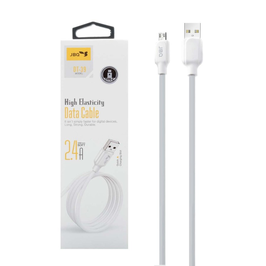 کابل شارژ فست JBQ Type-C مدل DT-39 - سفید (گارانتی یکساله رصاصی) - تصویر 1