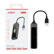 هاب 4 پورت Max مدل MV-33 - خاکستری - MMX - تصویر 1