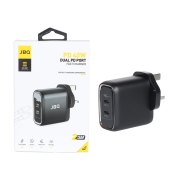 شارژر دیواری فست و PD دو پورت JBQ مدلSmart Chip+ HC-740 40W - مشکی (گارانتی یکساله رصاصی) - تصویر 1