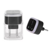 تبدیل برق 3 به 2 مدل M-03 - مشکی - MMS - (RGB) - تصویر 1