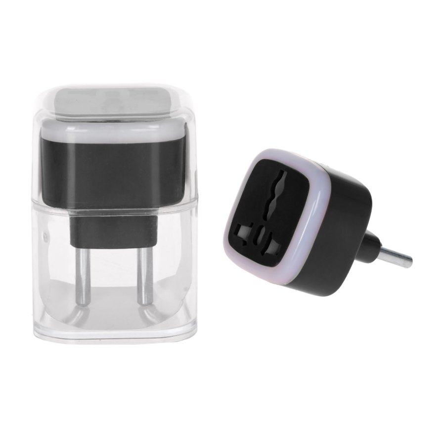 تبدیل برق 3 به 2 مدل M-03 - مشکی - MMS - (RGB) - تصویر 1