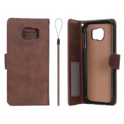 کیف موبایل مگنتی درجه یک داخل خز MNC Plus مدل Samsung Galaxy S6 - قهوه ای - تصویر 1
